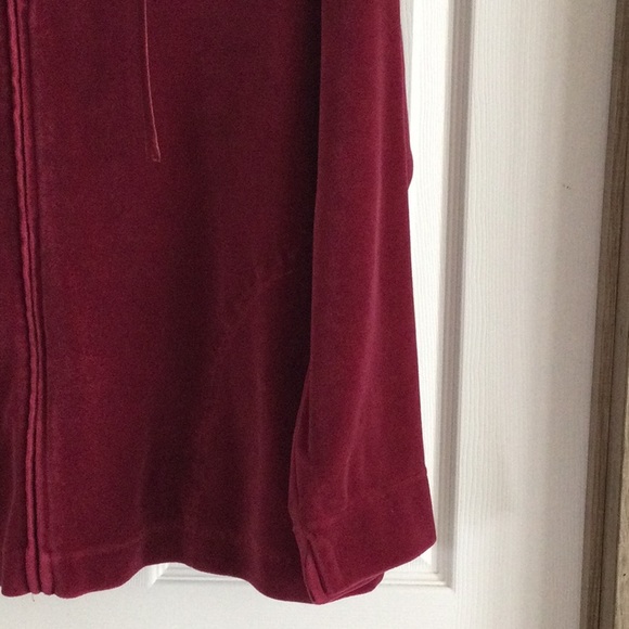 N.Y.L Velour Zippered Jacket Size 1X - Picture 4 of 8